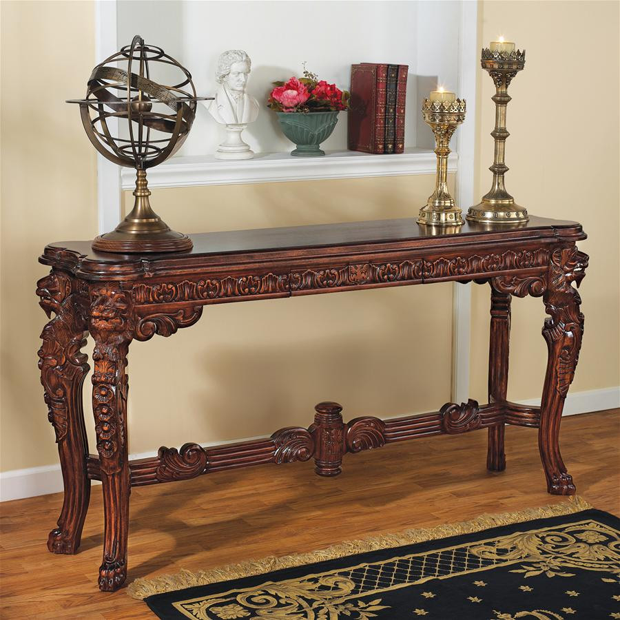 Design Toscano Lord Raffles Lion Leg Console Table   Victorian   Console Tables   by PARMA HOME  Houzz