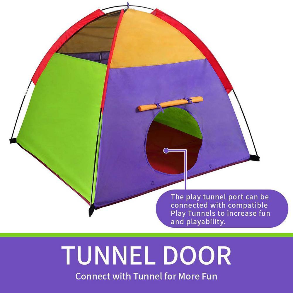 Alvantor 48 in. x 48 in. x 42 in. Pop Up Kids Play Tent for Indoor Outdoor Playhouse Camping Playground Rainbow 8010