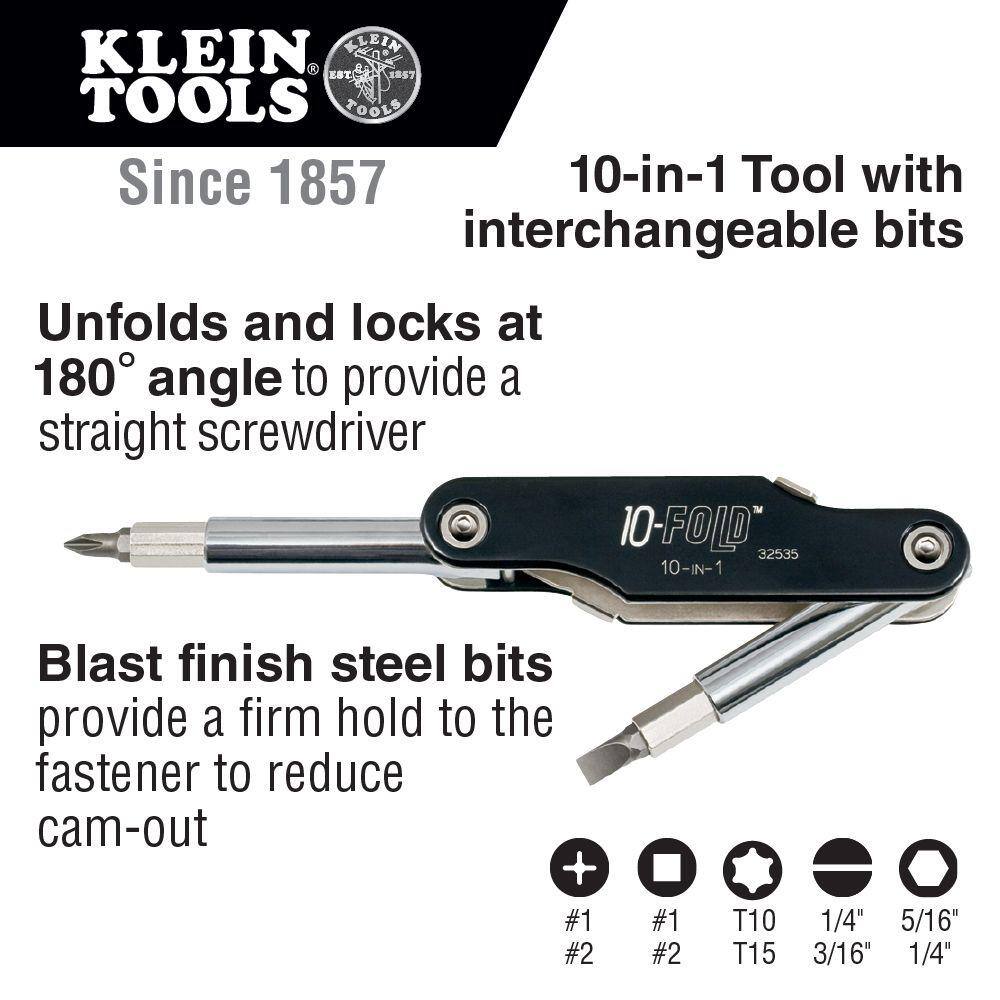 Klein Tools 10-Fold 10-in-1 ScrewdriverNut Driver 32535