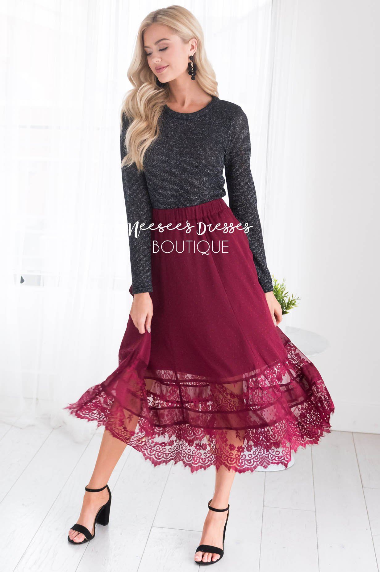 Sheer Joy Lace Skirt