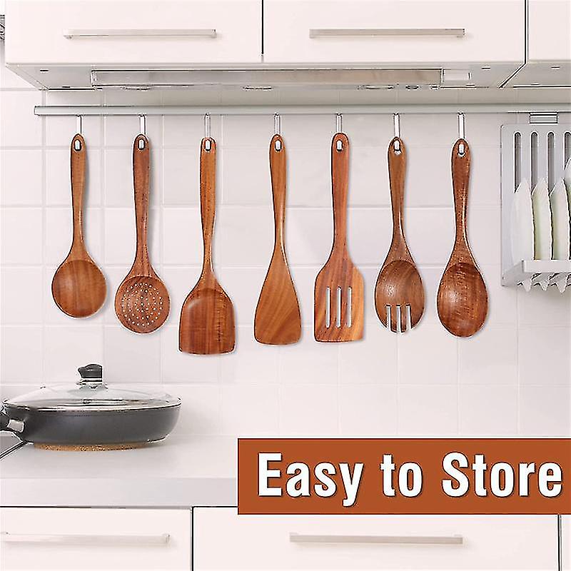 9 Pcs Wooden Spoons For Cooking， Wooden Utensils For Cooking