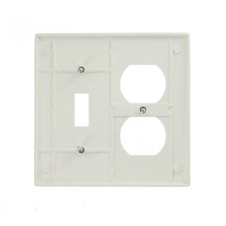 Leviton White 2-Gang 1-Toggle1-DecoratorRocker Wall Plate (1-Pack) R52-88005-00W