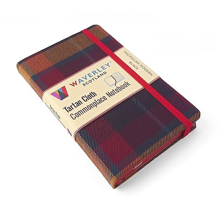 Macmillan Modern Black Tartan Cloth Notebook