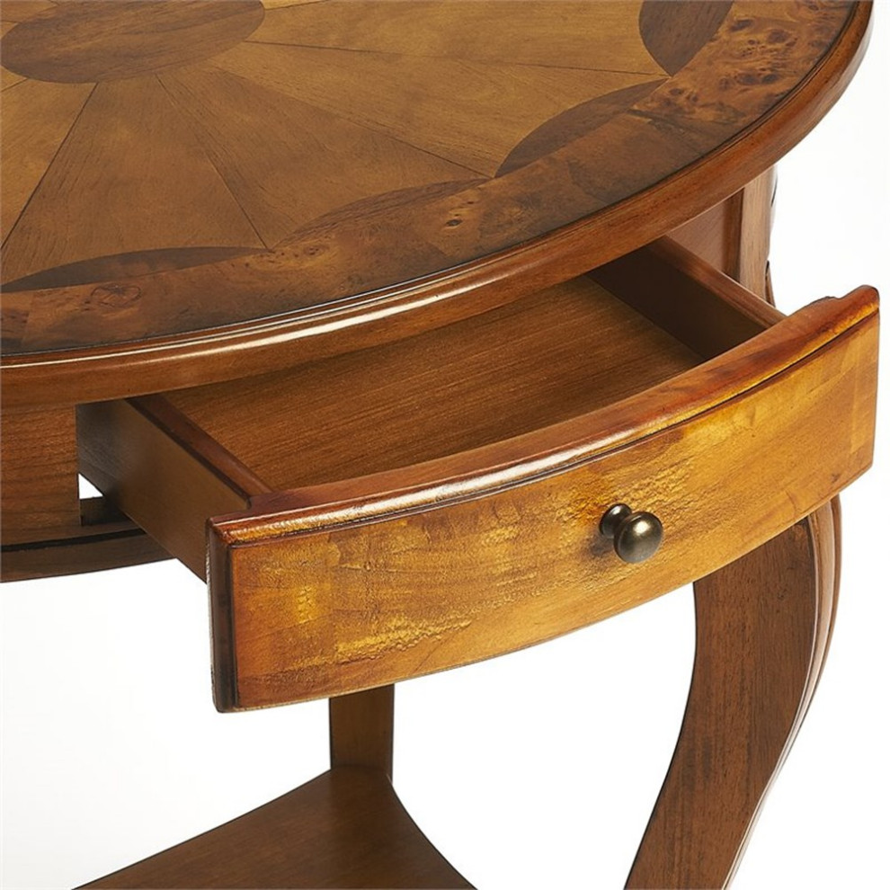 Home Square Specialty Oval Accent Table in Cherry Finish   Set of 2   Traditional   Side Tables And End Tables   by Homesquare  Houzz