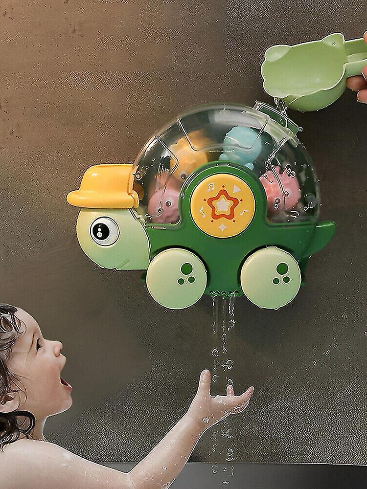 Euclidean Cube Bath Toys For Toddlers Baby Bath Toys Turtle Rotating Waterwheel