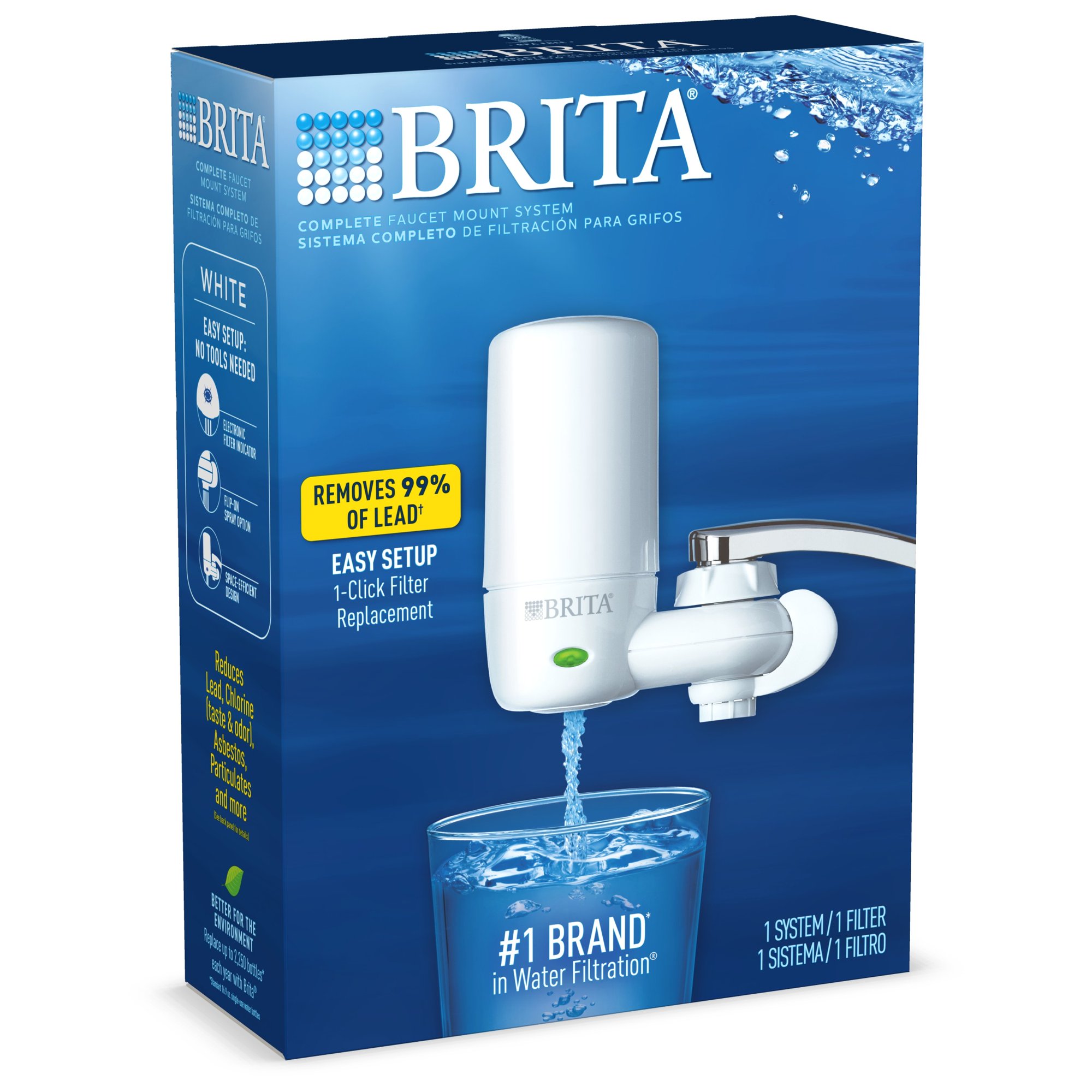 Brita Complete Tap Water Faucet Filtration System - White