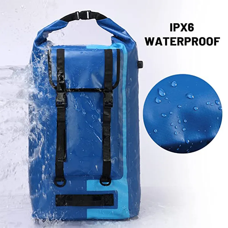 Extra Large Waterproof Backpack Gear for Men Women 60L 150LRoll Top Dry Bags Duffel for Kayaking Hiking Travel Camping