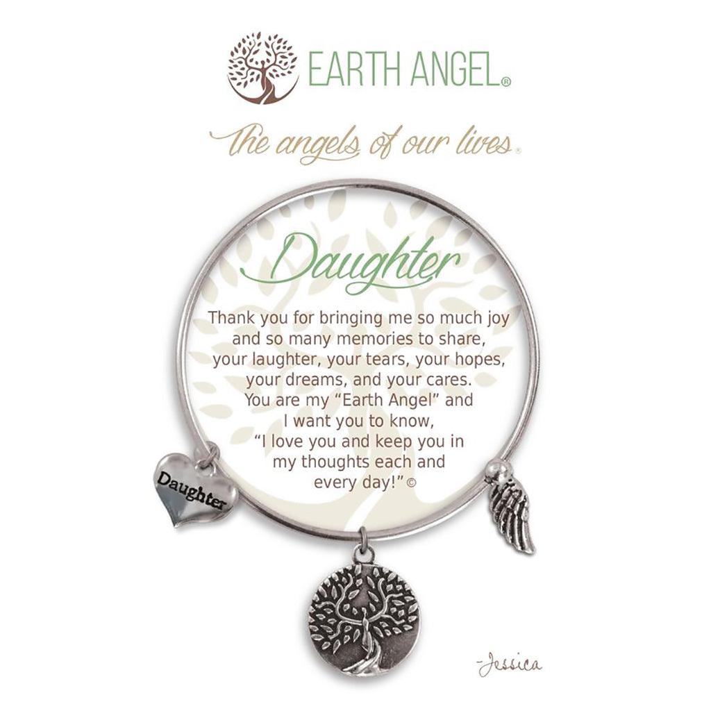 Earth Angel  Daughter Bracelet in Silver