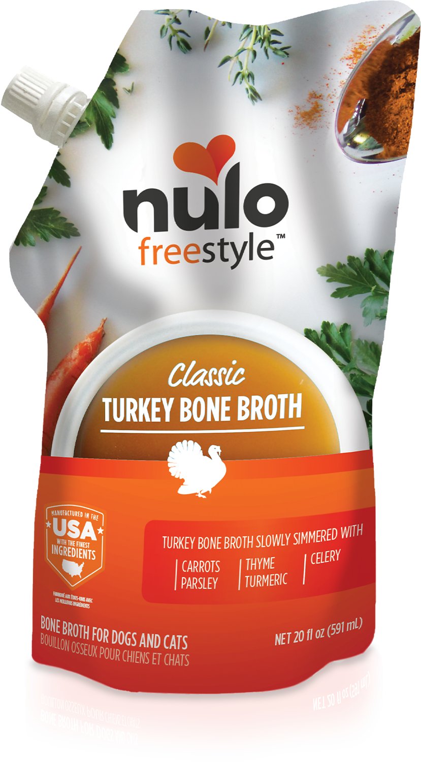 Nulo FreeStyle Grain-Free Classic Turkey Bone Broth Dog  Cat Topper