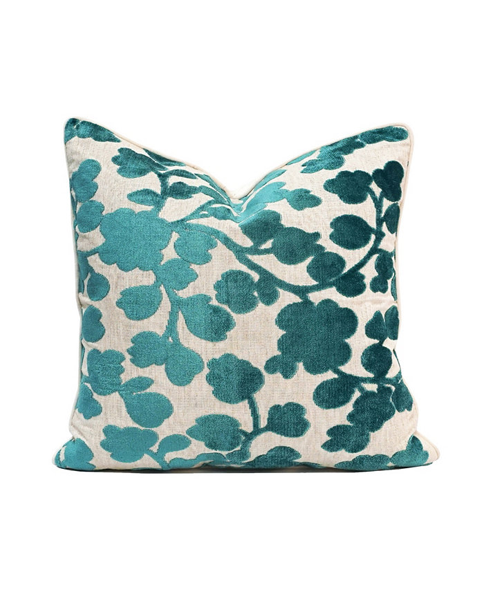 Millihome Blossom Cut Velvet Decorative Pillow， 20