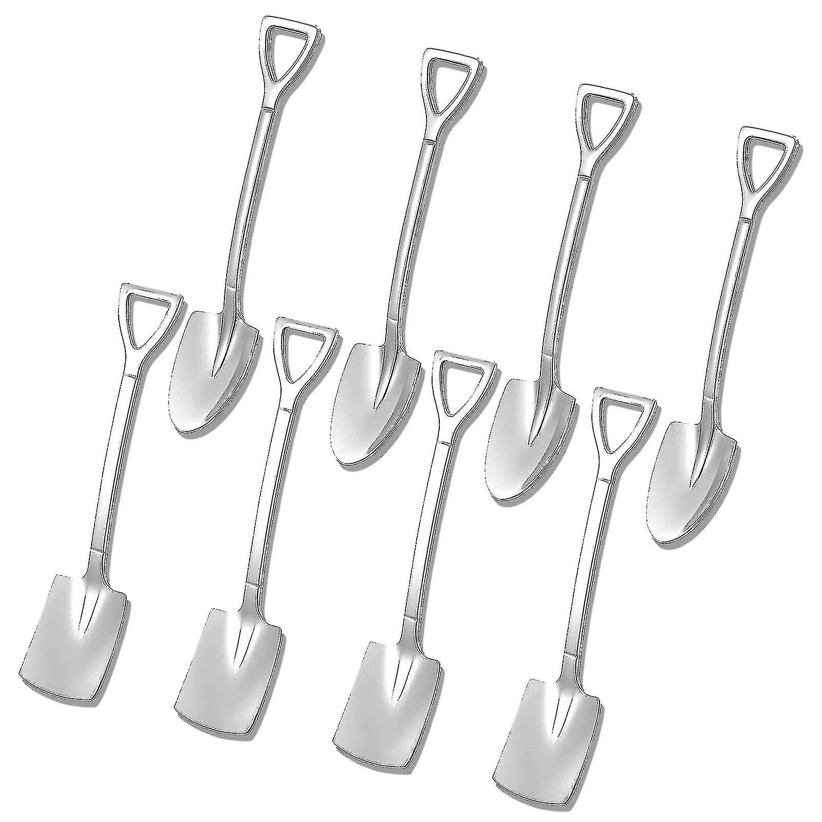 Shovel Spoon， 8 Pieces Of 304 Stainless Steel Coffee Spoon， For Dinner， Dessert， Ice Cream， Fruit