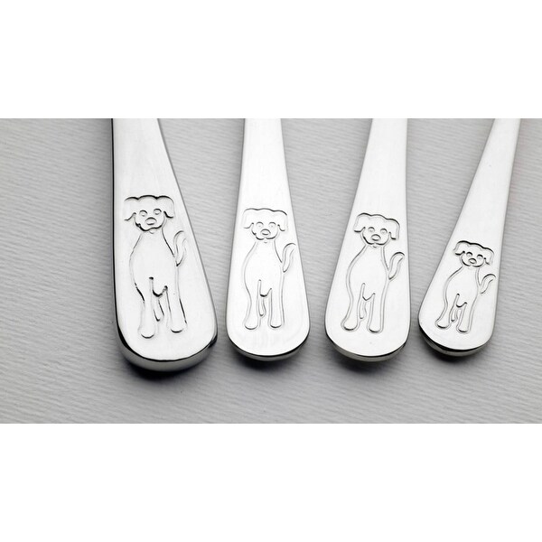 DOG Children 4 Piece 18/10 Stainless Steel Flatware Set