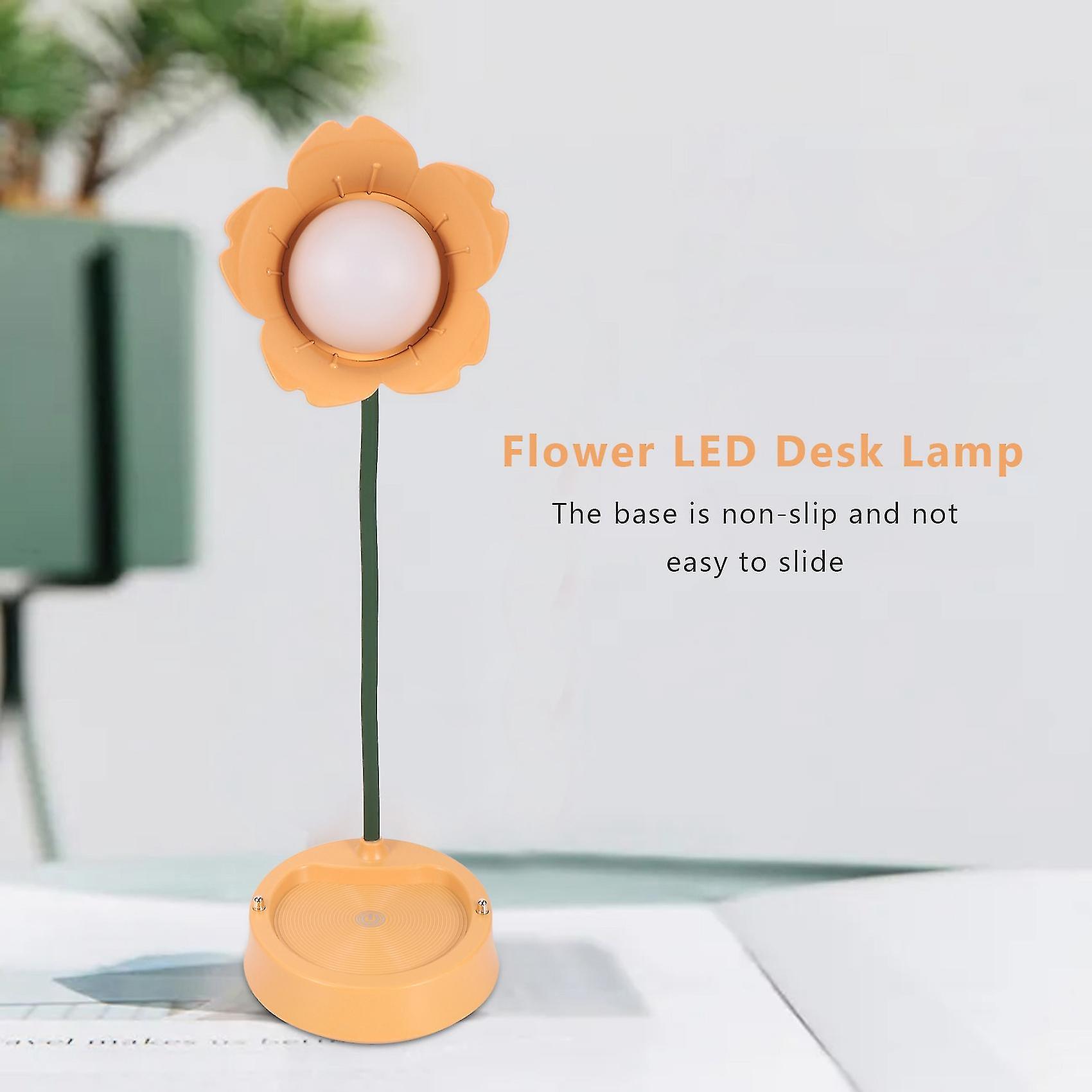 Flower Led Desk Lamp Student Bedroom Lighting Contact Reading Eye Protection Usb Flower Lampshade T