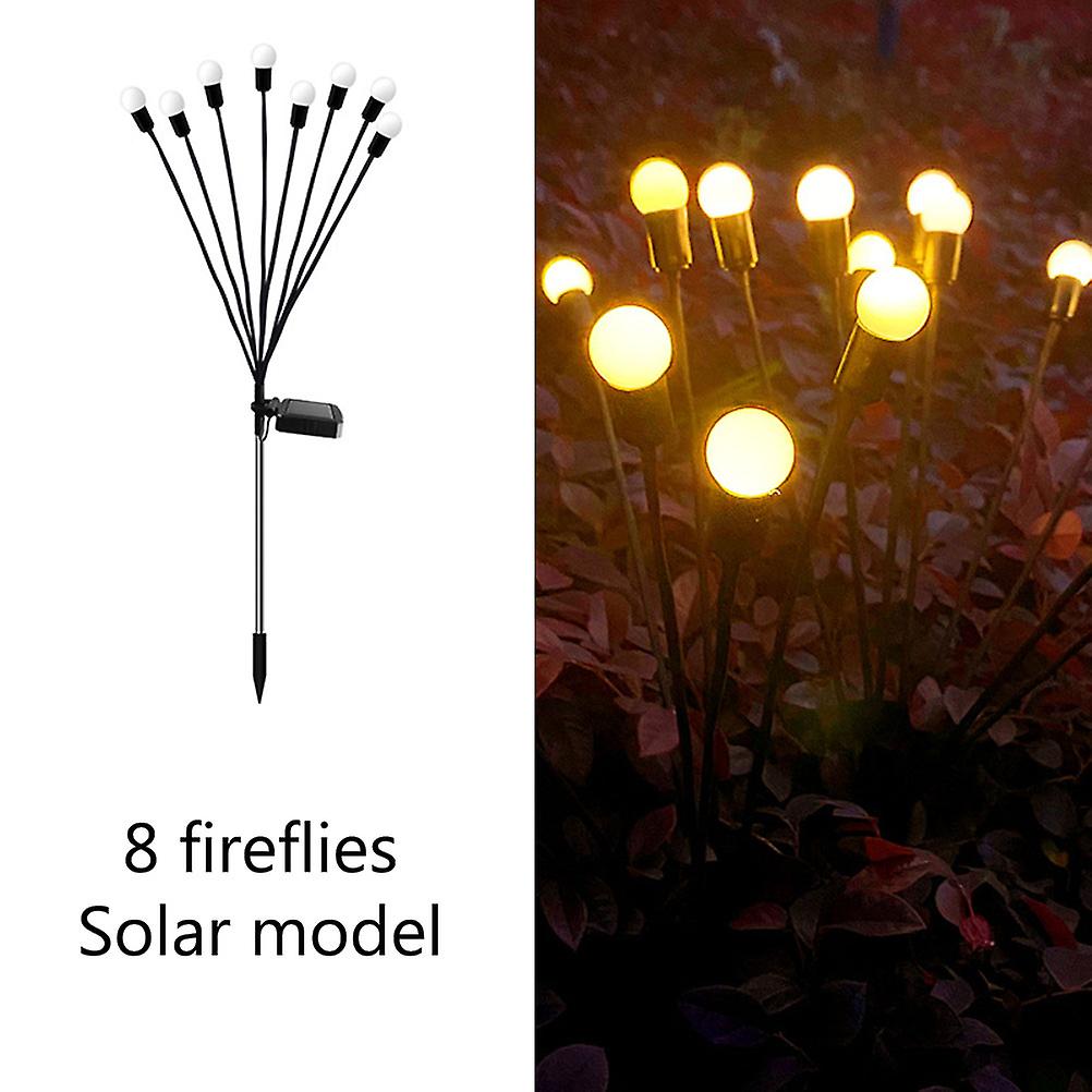 2 Pack Solar Powered LED Lights Firefly Lights Waterproof Outdoor Solar Yard Lights Stake Lamp for Patio Pathway Lawn Yard