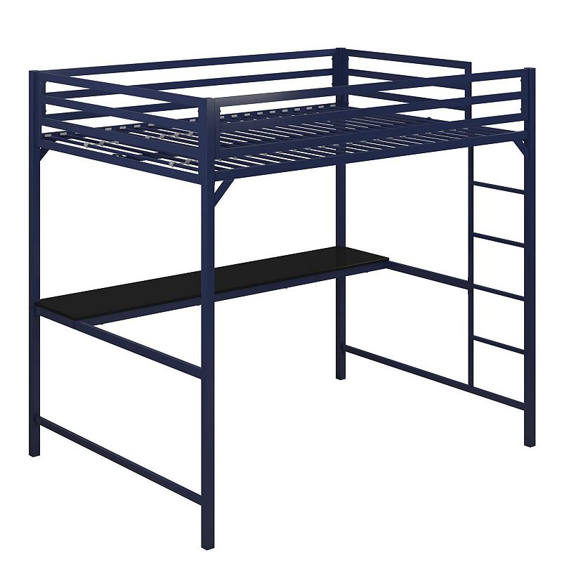 Atwater Living Mason Metal Loft Bed with Desk