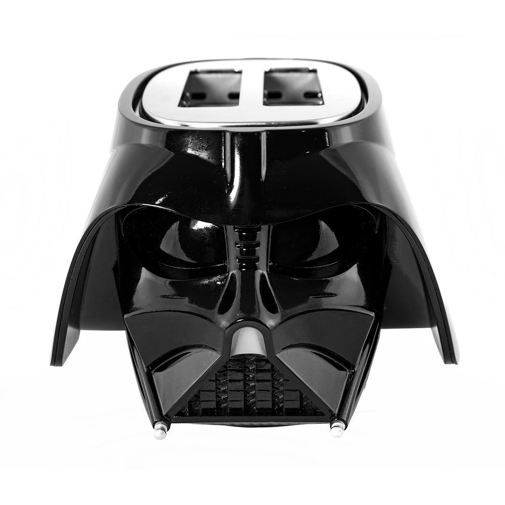 Uncanny Brands Black Star Wars Darth Vader Halo Two-Slice Toaster -- Lights-Up and Makes Lightsaber Sounds TSTE-SRW-VAD1