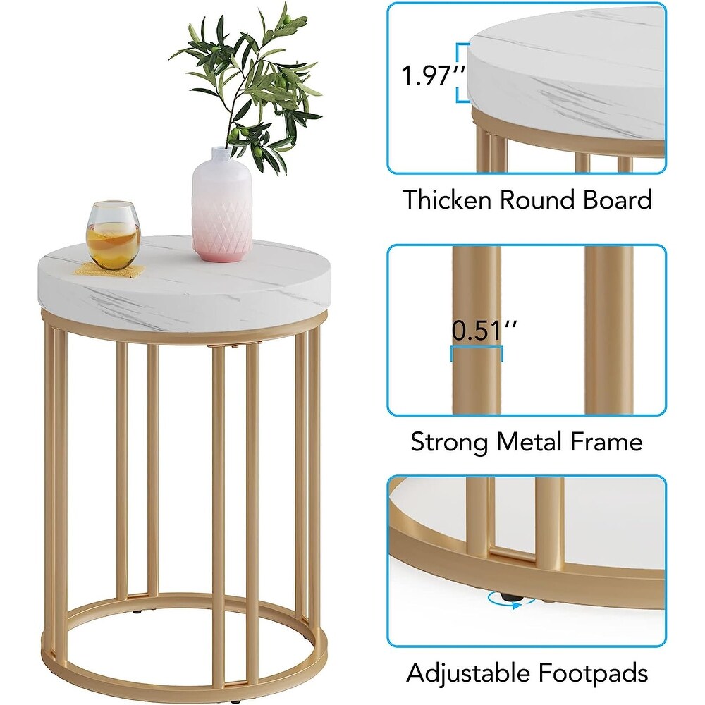 Nightstand Round Side End Table Side Table