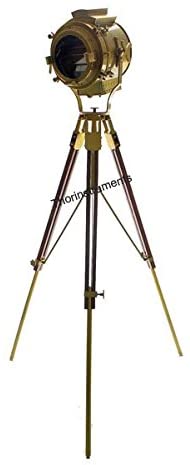 CLASSIC DESIGNER FLOOR SEARCHLIGHT SPOTLIGHT WITH HEAVY TRIPOD STAND LAMP