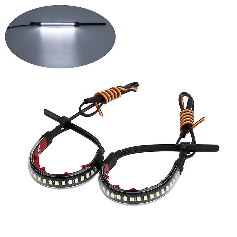 Born Pretty Tcmt Motorcycle Motorbike 2 Pcs Turn Signals Indicators Led Strips Light 39mm-41mm Fork For Harley Honda