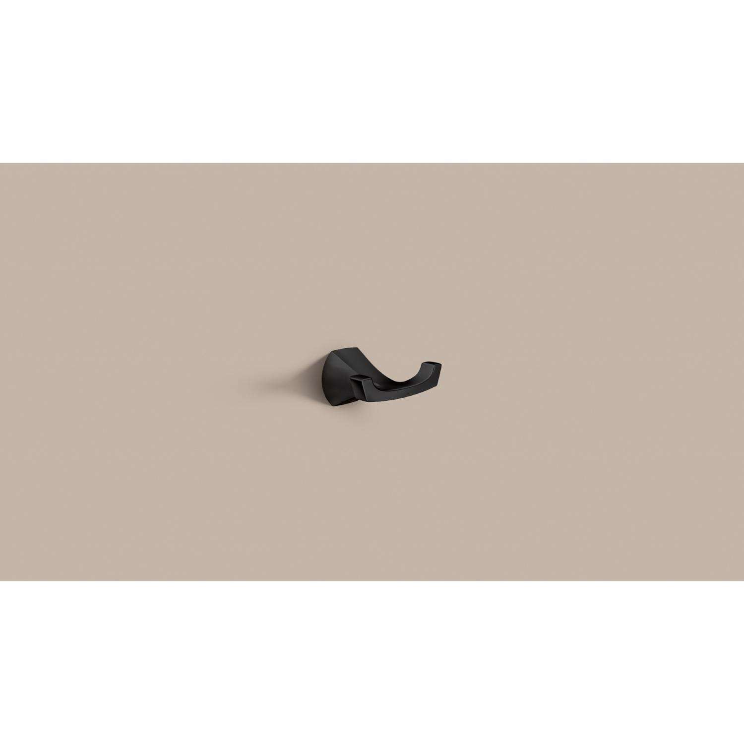 Moen Lindor 2 in. H X 3 in. W X 3.44 in. L Matte Black Double Robe Hook