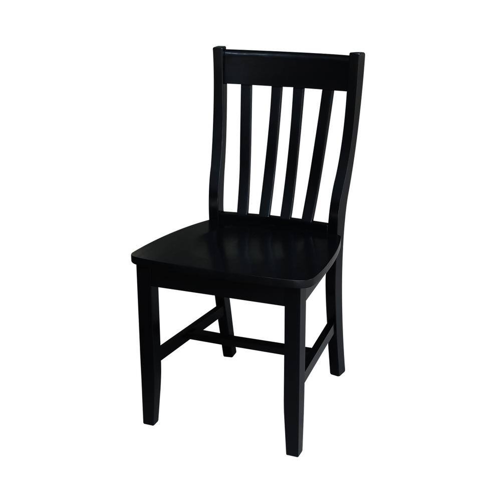 International Concepts Black Wood Dining Chair (Set of 2) C46-61P