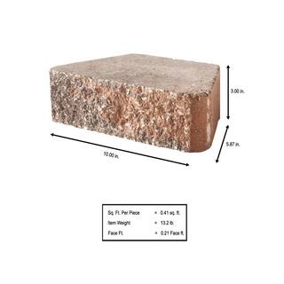 Pavestone 3 in. x 10 in. x 6 in. Sierra Blend Concrete Retaining Wall Block 80777