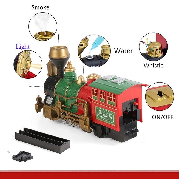 Christmas Train Set Santa Clause Snowman Christmas tree