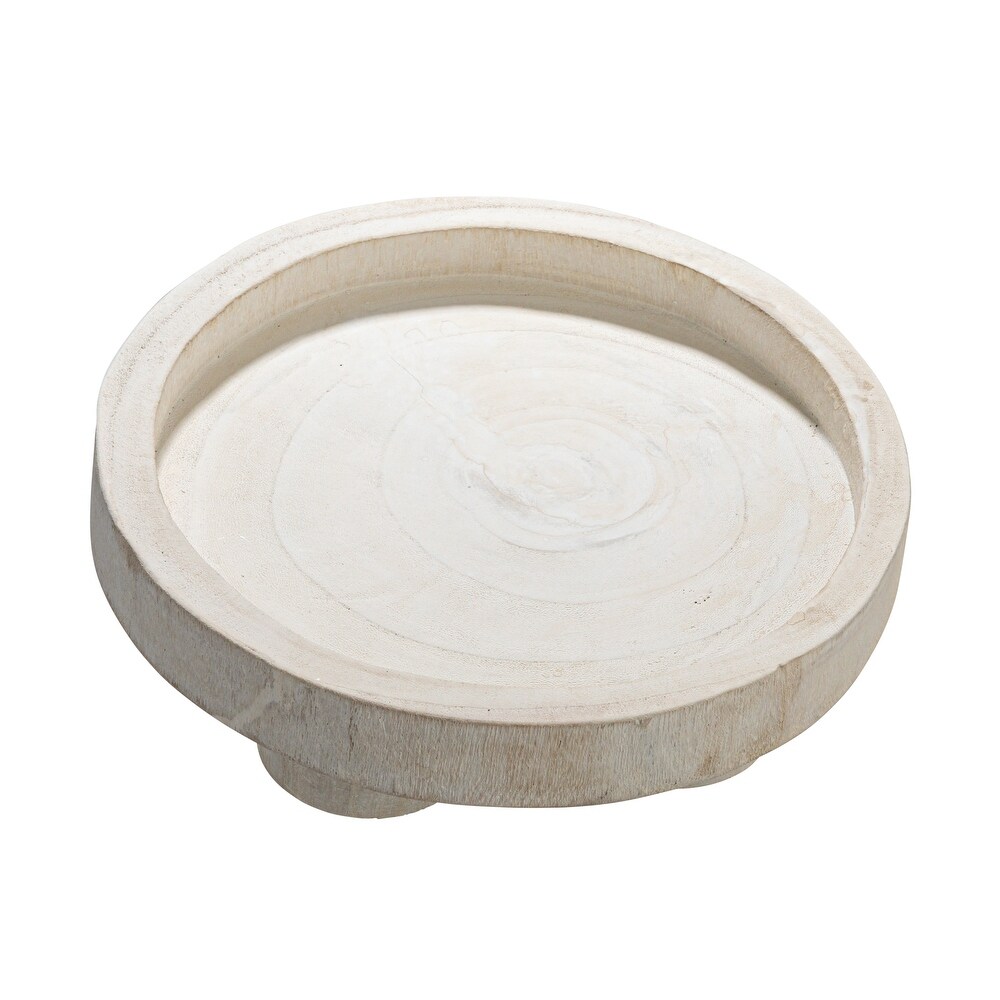 Paulownia Wood Pedestal Tray   11.8\