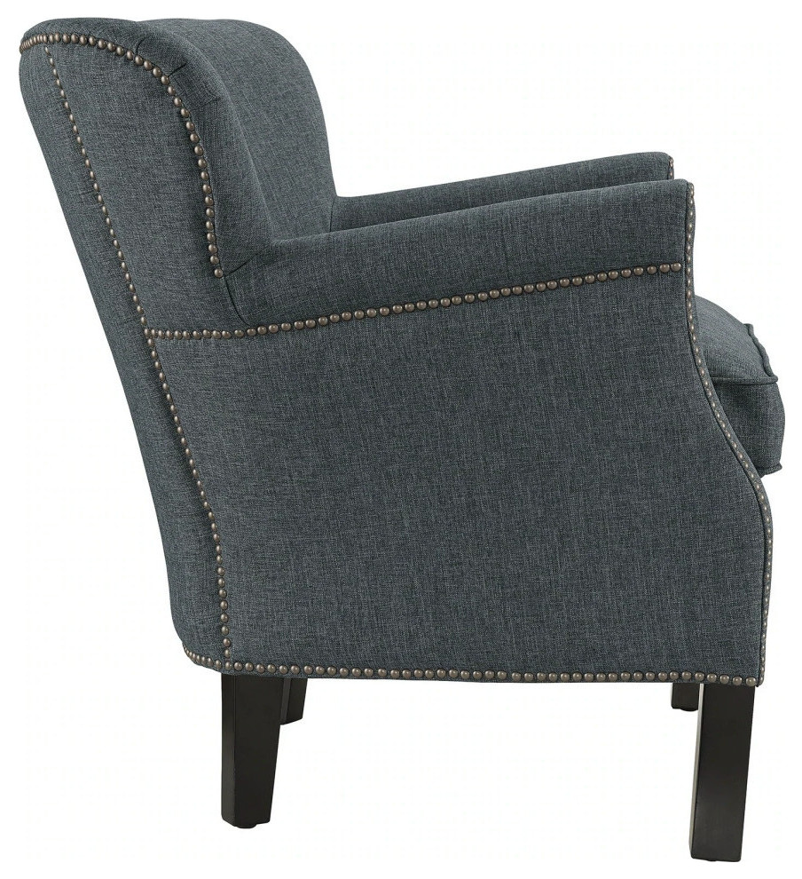 Kayden Gray Upholstered Fabric Armchair   Modern   Armchairs And Accent Chairs   by Rustic Home Furniture Deco  Houzz