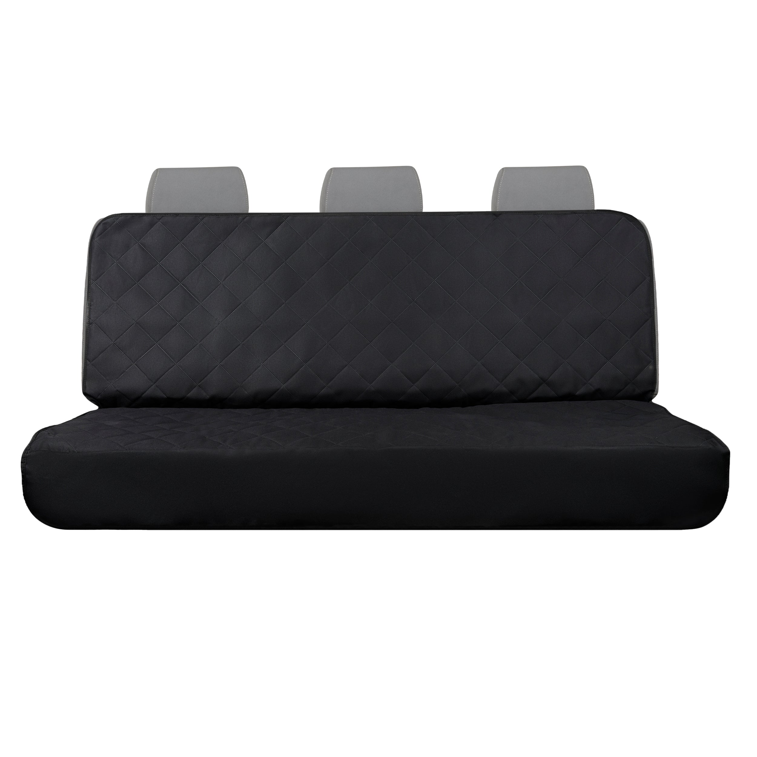 Custom Accessories 1 Piece Premium Rear Seat Quilted Black Pet Protector， 40601WDC