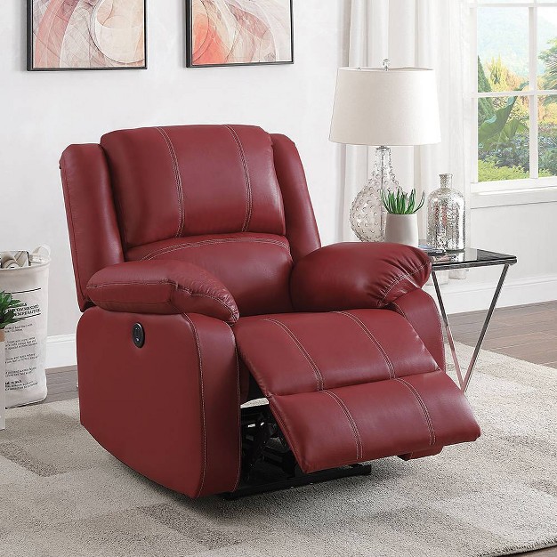 Zuriel Pu Recliner Sofa Acme Furniture