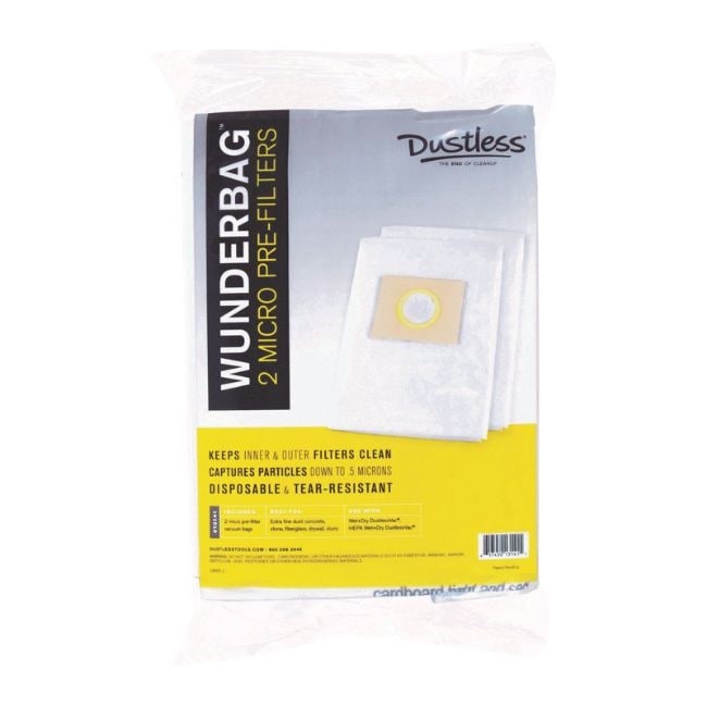 Dustless Wunderbag 12 in. L x 13 in. W Universal Filter Bag 2 pk