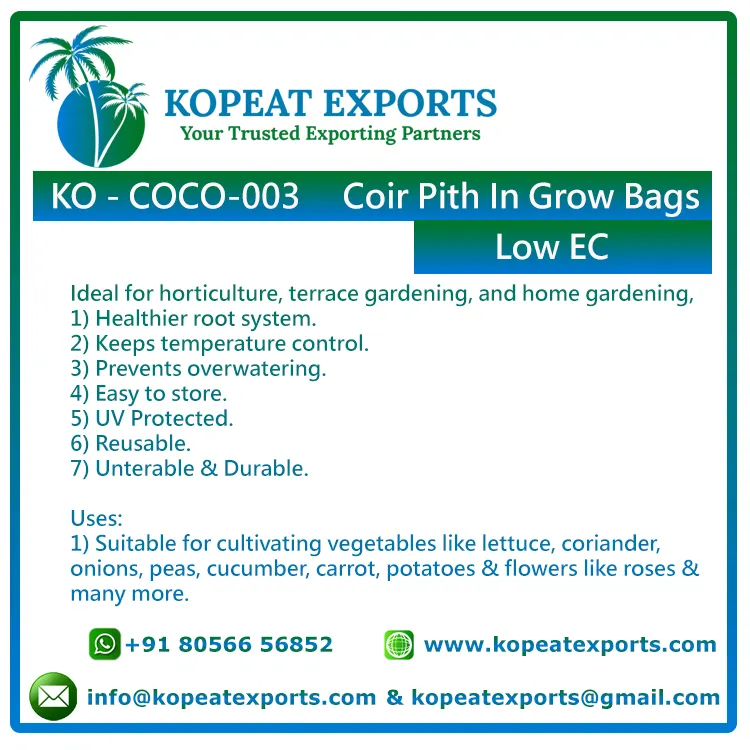 Garden Supplies Coco Coir Growbag Soil Coconut Coir Cocopeat Strawberry Plant  Growbag tomato Vegetable Growbag For Agriculture