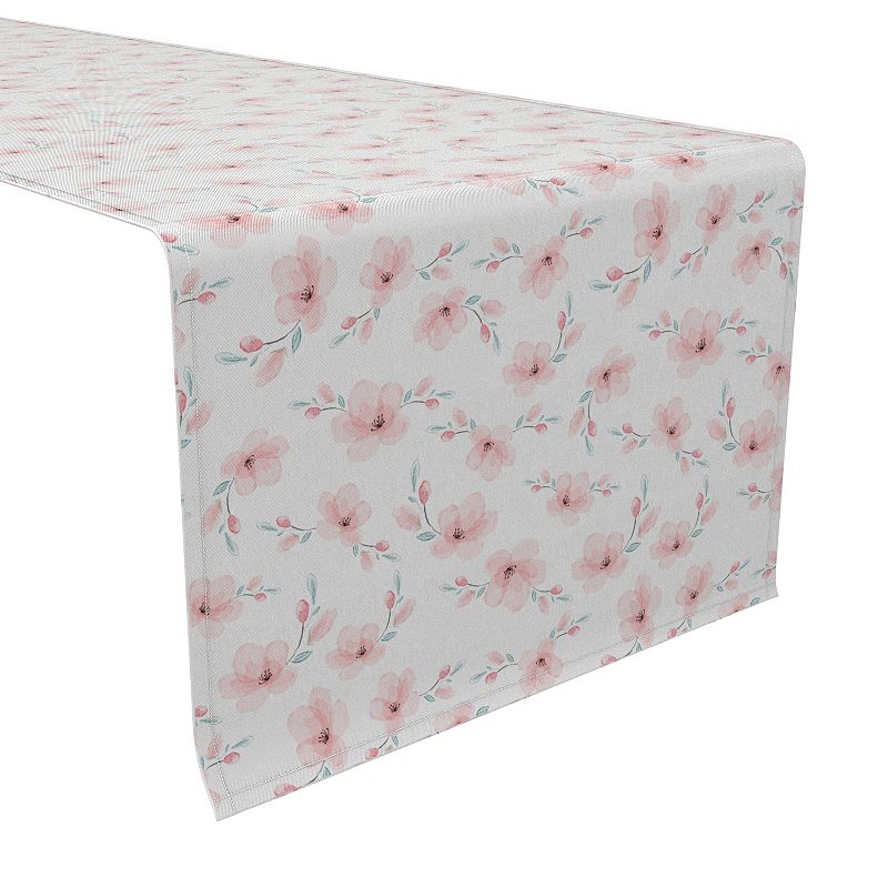 Table Runner， 100% Cotton， 16x72， Blooming Cherry Blossom