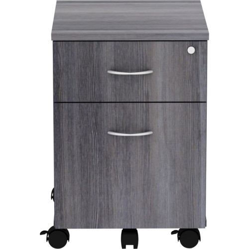 Lorell Relevance Series Charcoal Laminate Office Furniture Pedestal - 2-Drawer (16217)