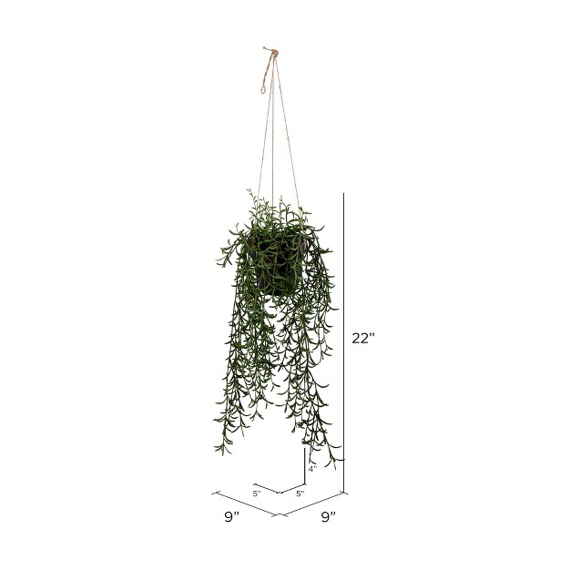 Artificial Green Plastic Grass， Hanging Pot.