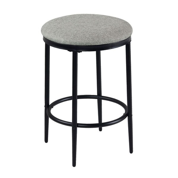 HomePop Upholstered Metal Barstool