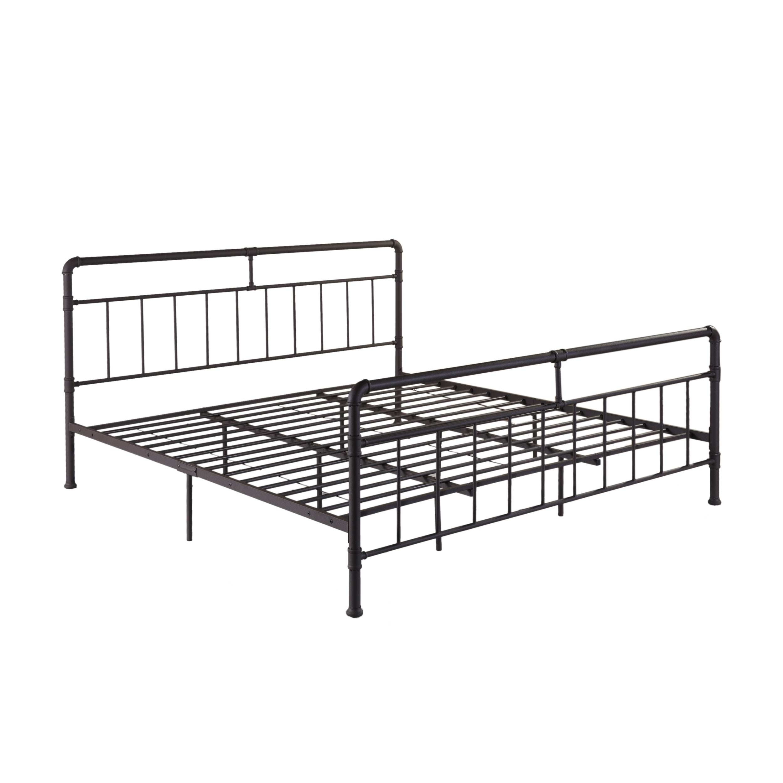 Sally King-Size Iron Bed Frame, Minimal, Industrial