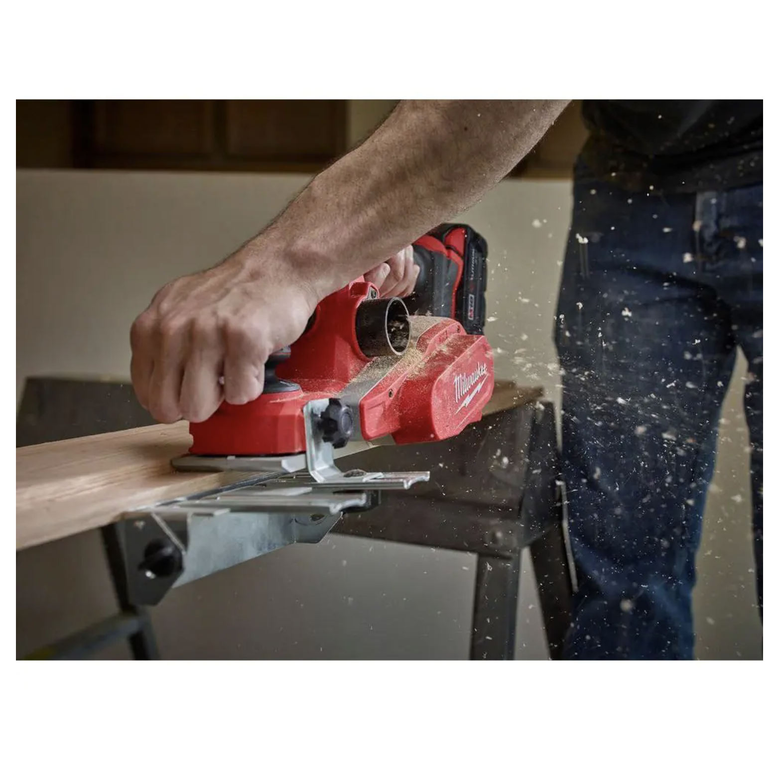 Milwaukee M18 18V Lithium-Ion Cordless 3-1/4 in. Planer， Tool-Only (2623-20)