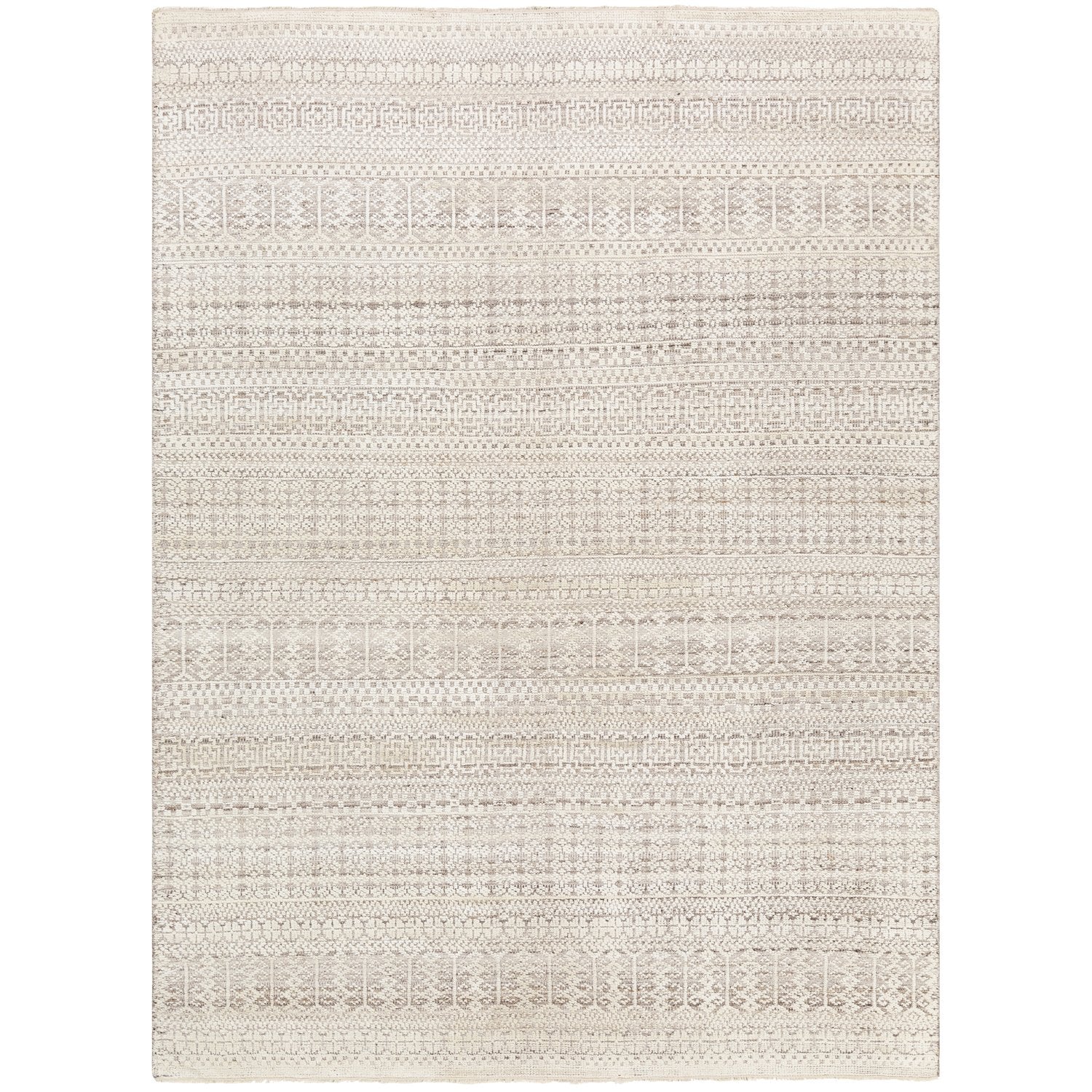 Nobility Hand Knotted Rug in Charcoal, Camel, Light Gray, Ivory, Taupe