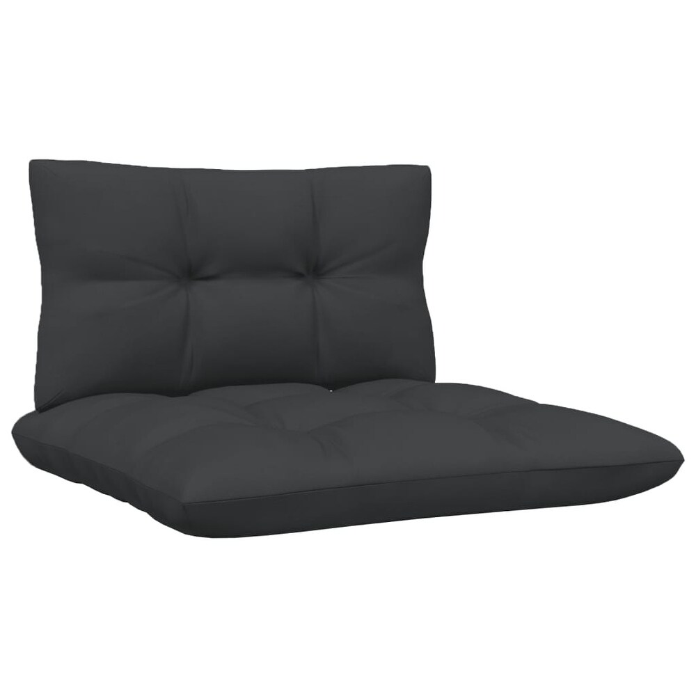 vidaXL Solid Pinewood Patio Lounge Set 8 Piece with Cushions Multi Colors