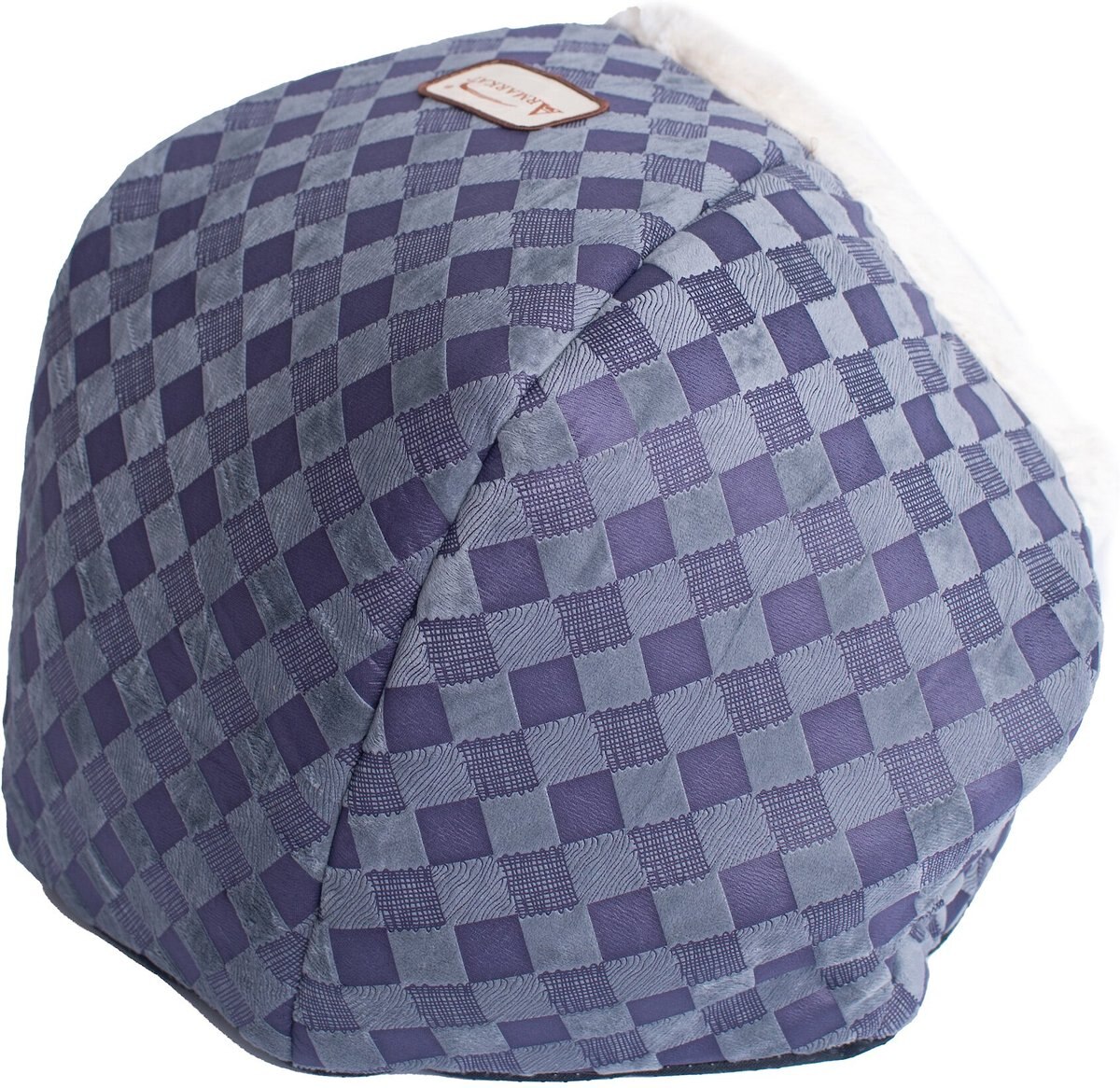 Armarkat Cuddle Cave Dog and Cat Bed， Blue Checkered