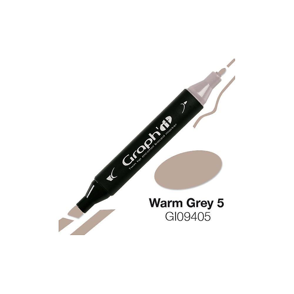 Graph'It Double Tip Marker - Hot Gray 5