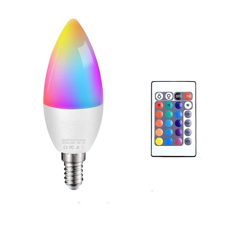 Candle E14 Led Bulb Smart Indoor Neon Sign Rgb Light Bulbs Dimmable Rgb Tape With Controller