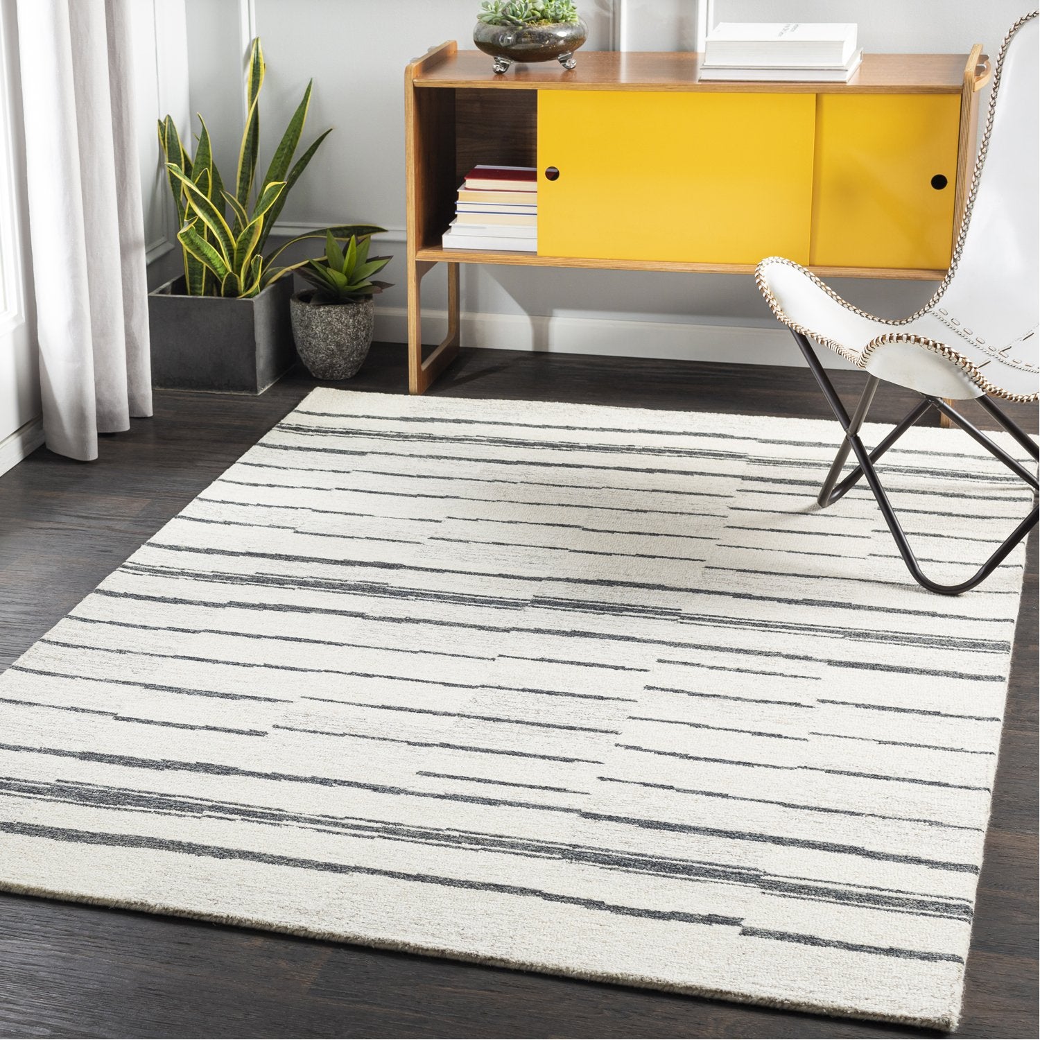 Granada Hand Tufted Rug in Taupe, Beige, Charcoal