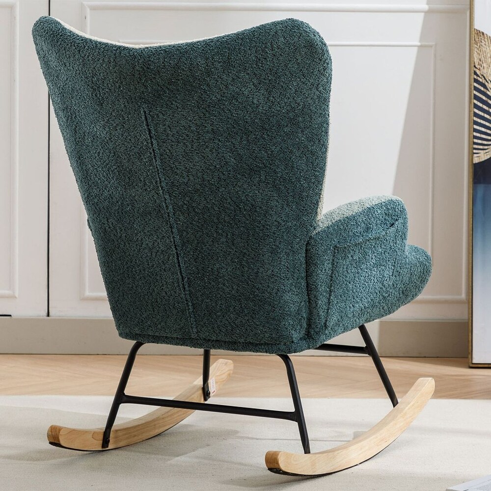 Accent Rocking Chair  Upholstered Nursery Glider Rocker