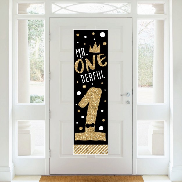 Big Dot Of Happiness 1st Birthday Little Mr Onederful Boy First Birthday Party Front Door Decoration Vertical Banner