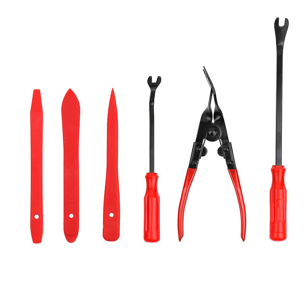 19pcs Auto Car Audio Radio Interior Door Panel Diy Plastic Demolition Installation Pry Tool Repair Hand Tools Kit Screwdriver Keys Pliers Remover