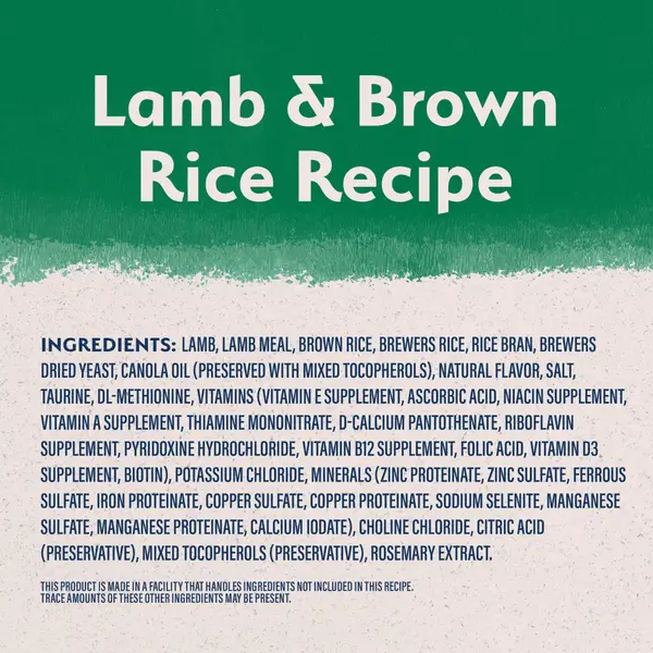 Natural Balance 24 lb  Limited Ingredient Diets Lamb Meal and Brown Rice Formula Dry Dog Food