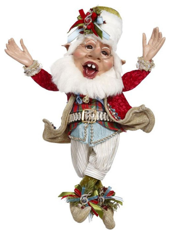 Mark Roberts Christmas 2022 Singing Elf   Contemporary   Holiday Accents And Figurines   by Silver  ampCrystal Gallery  Houzz